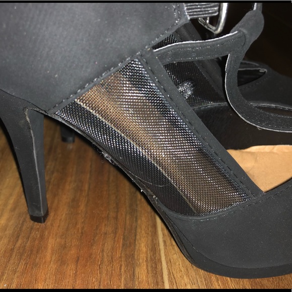 Heeled Booties with Mesh Detailing - Picture 2 of 4